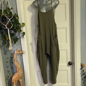 HALARA Khaki Jumpsuit with Pockets